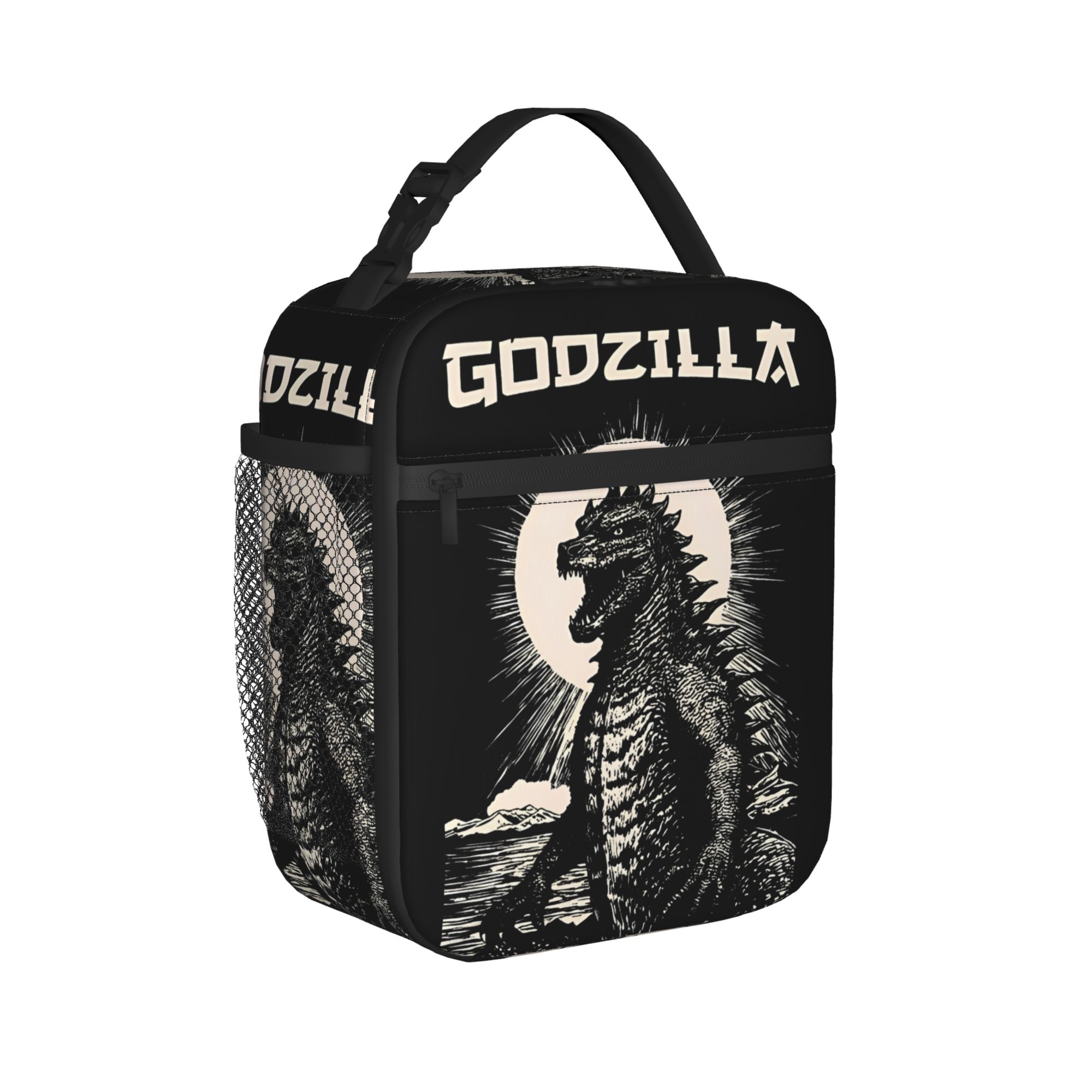 Tote Bag Sublimation - Bolsa térmica isolada Great Wave Godzillaed,