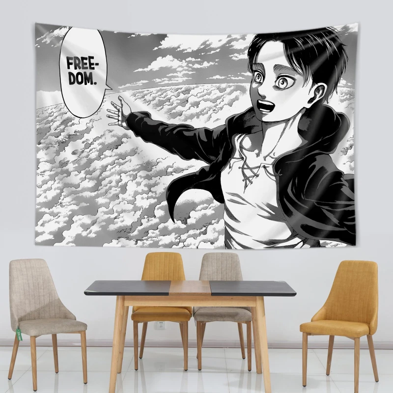 Canvas Wrap Ready - Eren yeager liberdade mangá cartaz arte