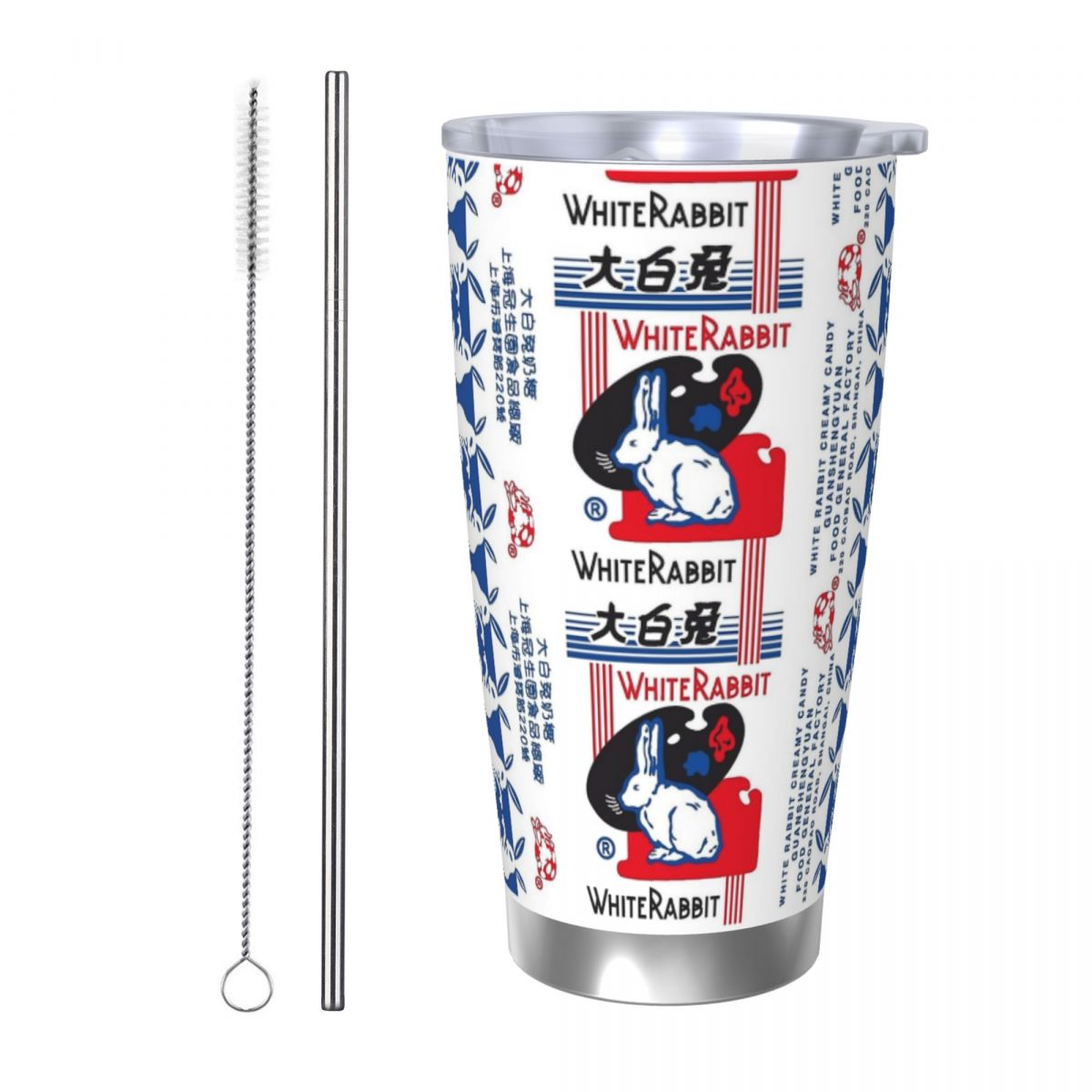 Tumbler 20Oz White - Copo de aço inoxidável de doces