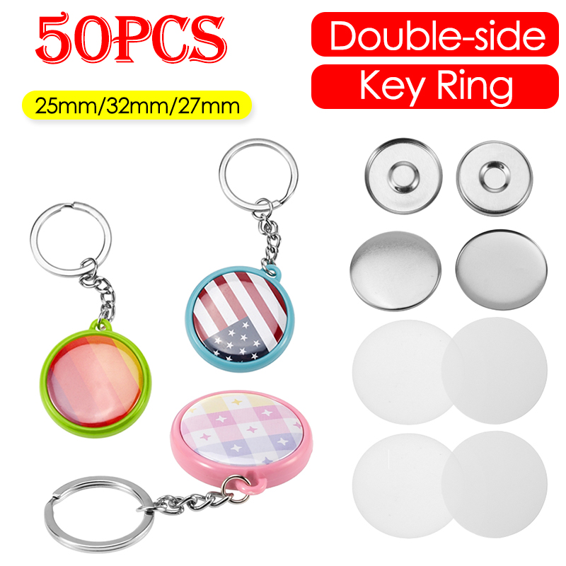 Button Badge Blank - 50 Peças/Conjunto 25mm 32mm 37mm Botões