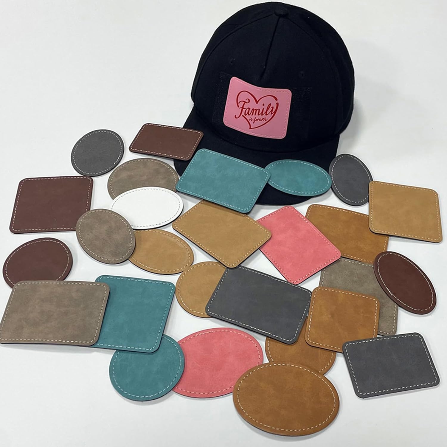 Hat Sublimation Blank - Remendos de chapéu de couro sintético