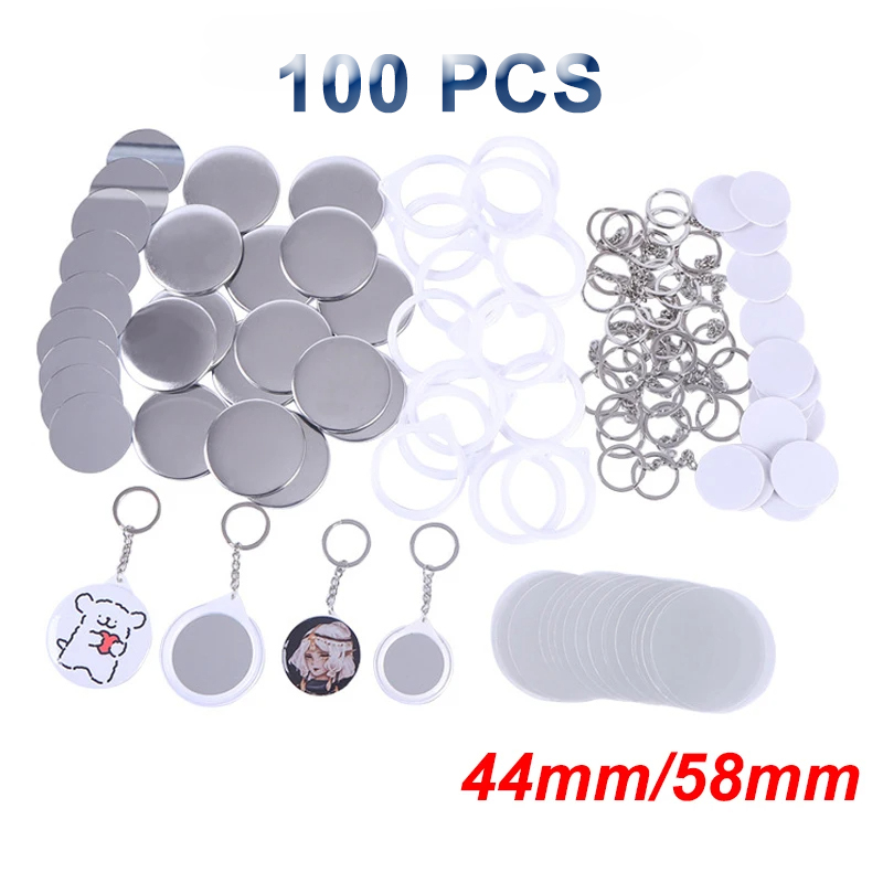 Button Badge Blank - Novo 100 pçs chaveiro espelho em
