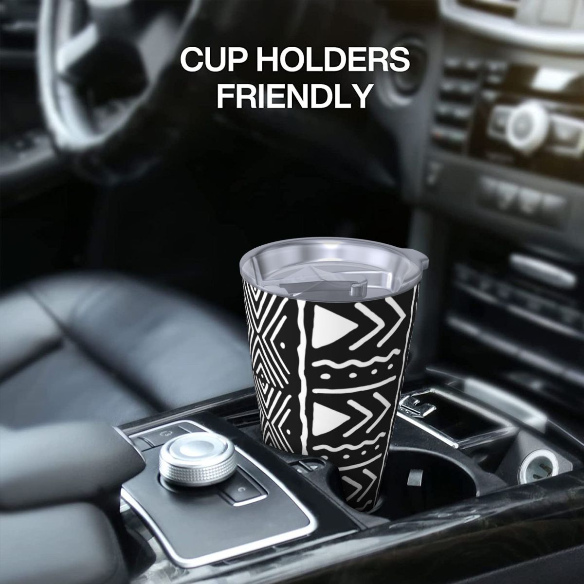 Preto e branco africano bogola - Tumbler 20Oz White avaliação e preço