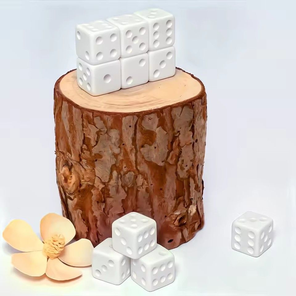 Conjunto de 10 Peças de Dados  - Puzzle Blank White avaliação e preço
