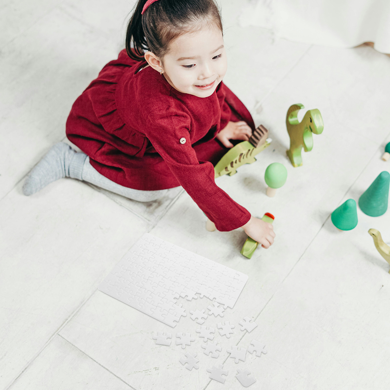 4 Folhas de Peças de Quebra-Ca - Puzzle Blank White avaliação e preço