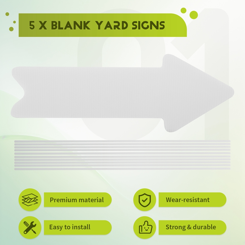Pacote com 5 Placas de Direção - Yard Sign Blank avaliação e preço