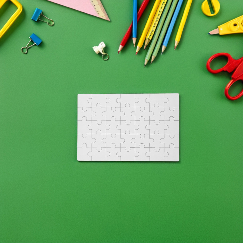 12 Peças de Quebra-Cabeça em B - Puzzle Blank White avaliação e preço