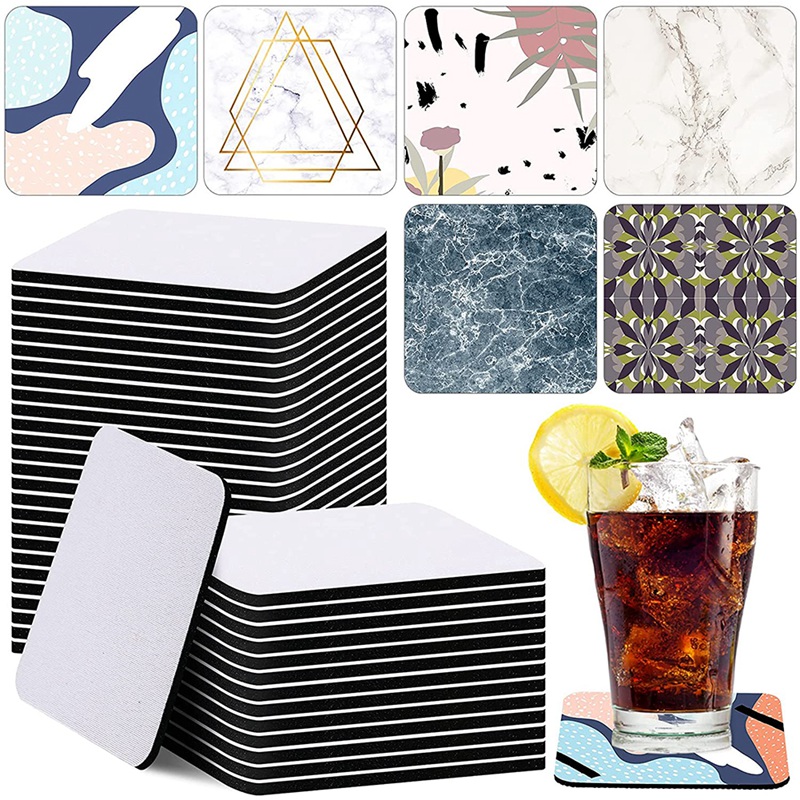 35 Peças de Porta-Copos Quadra - Coaster Sublimation Blank avaliação e preço
