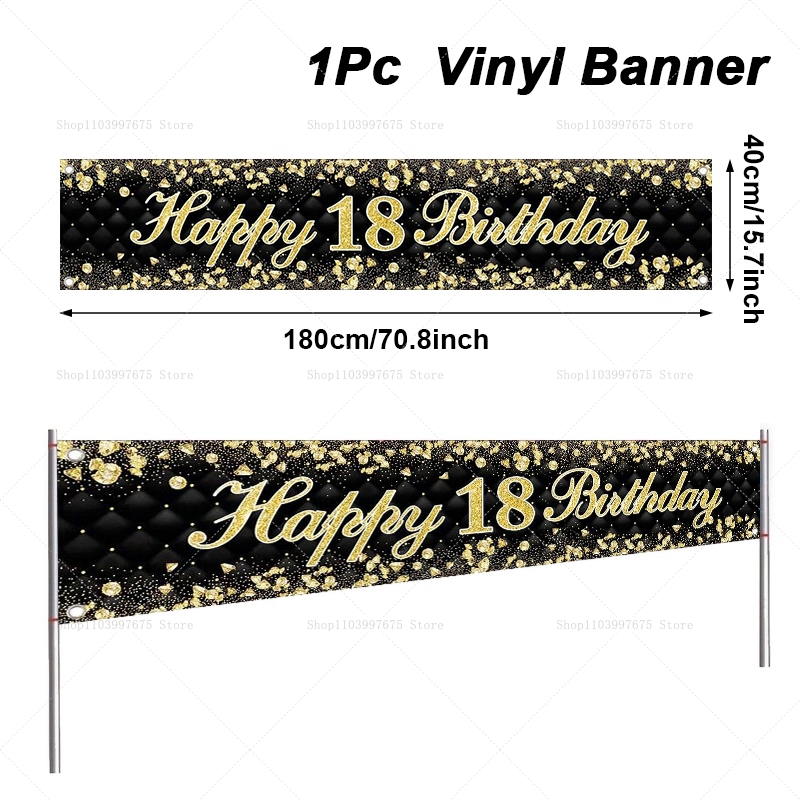Feliz 18o aniversário banner d - Yard Sign Blank avaliação e preço