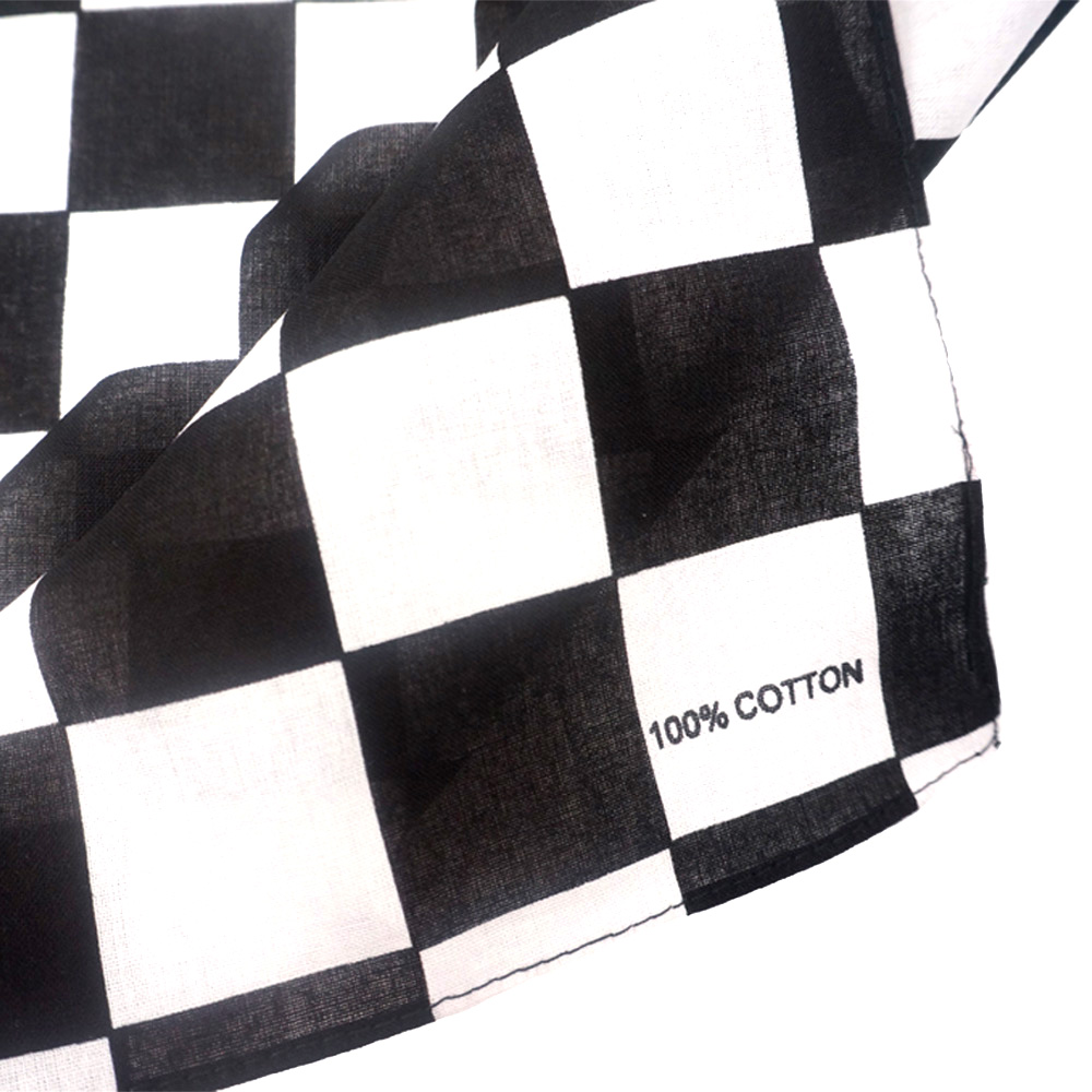 Bandana xadrez bandeira auto c - Bandana Blank White avaliação e preço