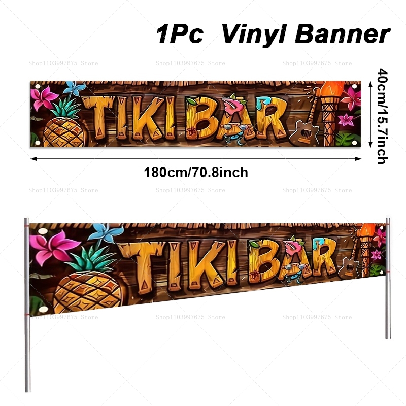 Tiki bar banner tropical havai - Yard Sign Blank avaliação e preço