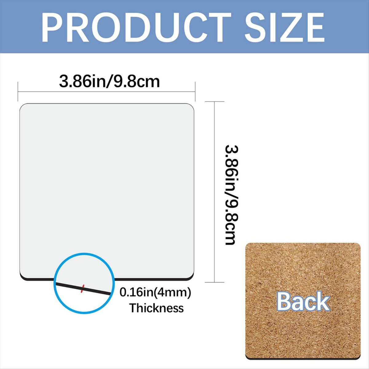 ABYA 30 Peças de Porta-Copos Q - Coaster Sublimation Blank avaliação e preço