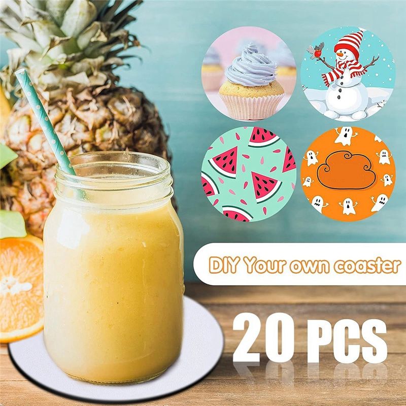 AB46 - Novas Bases para Copos  - Coaster Sublimation Blank avaliação e preço