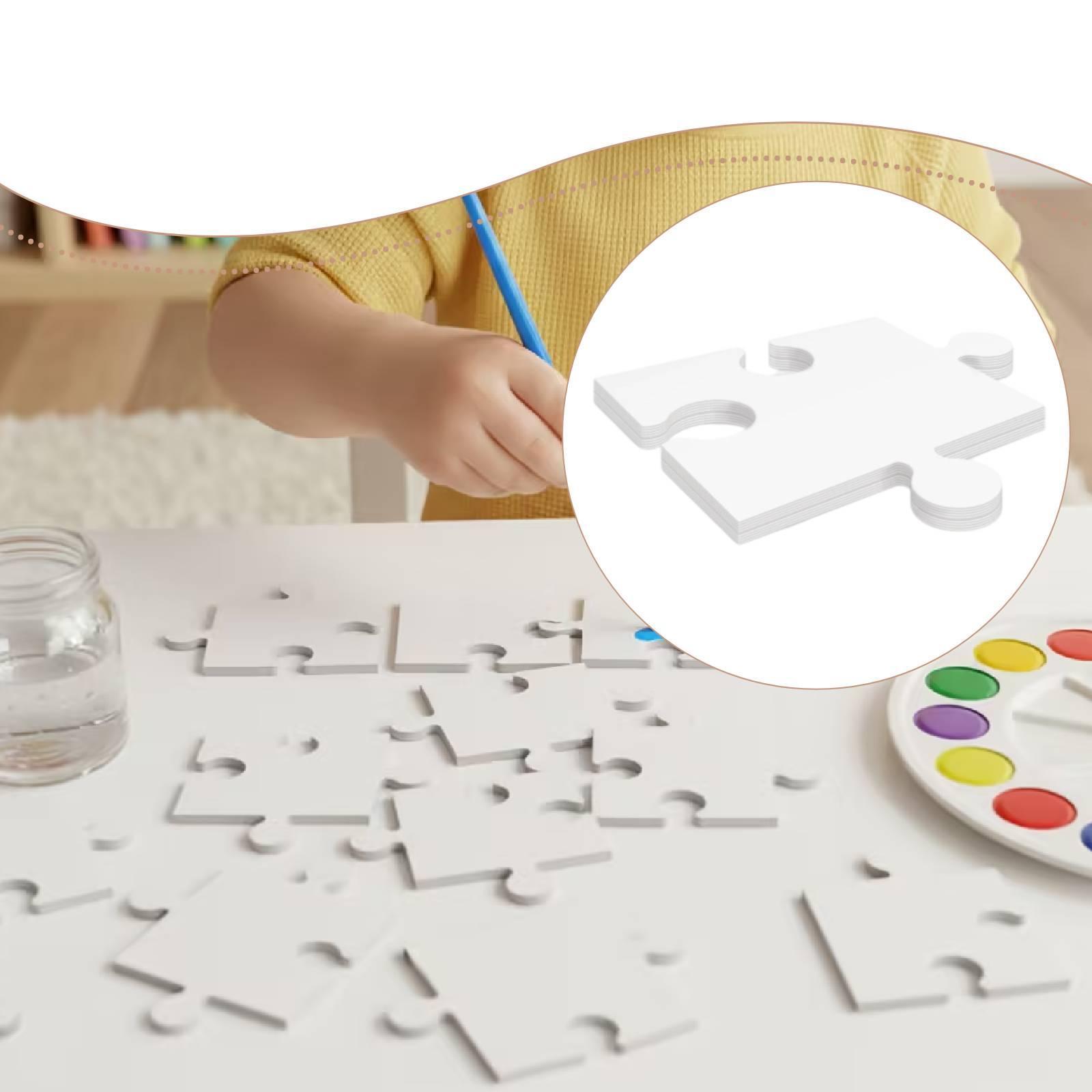 24 Peças de Quebra-Cabeças em  - Puzzle Blank White avaliação e preço