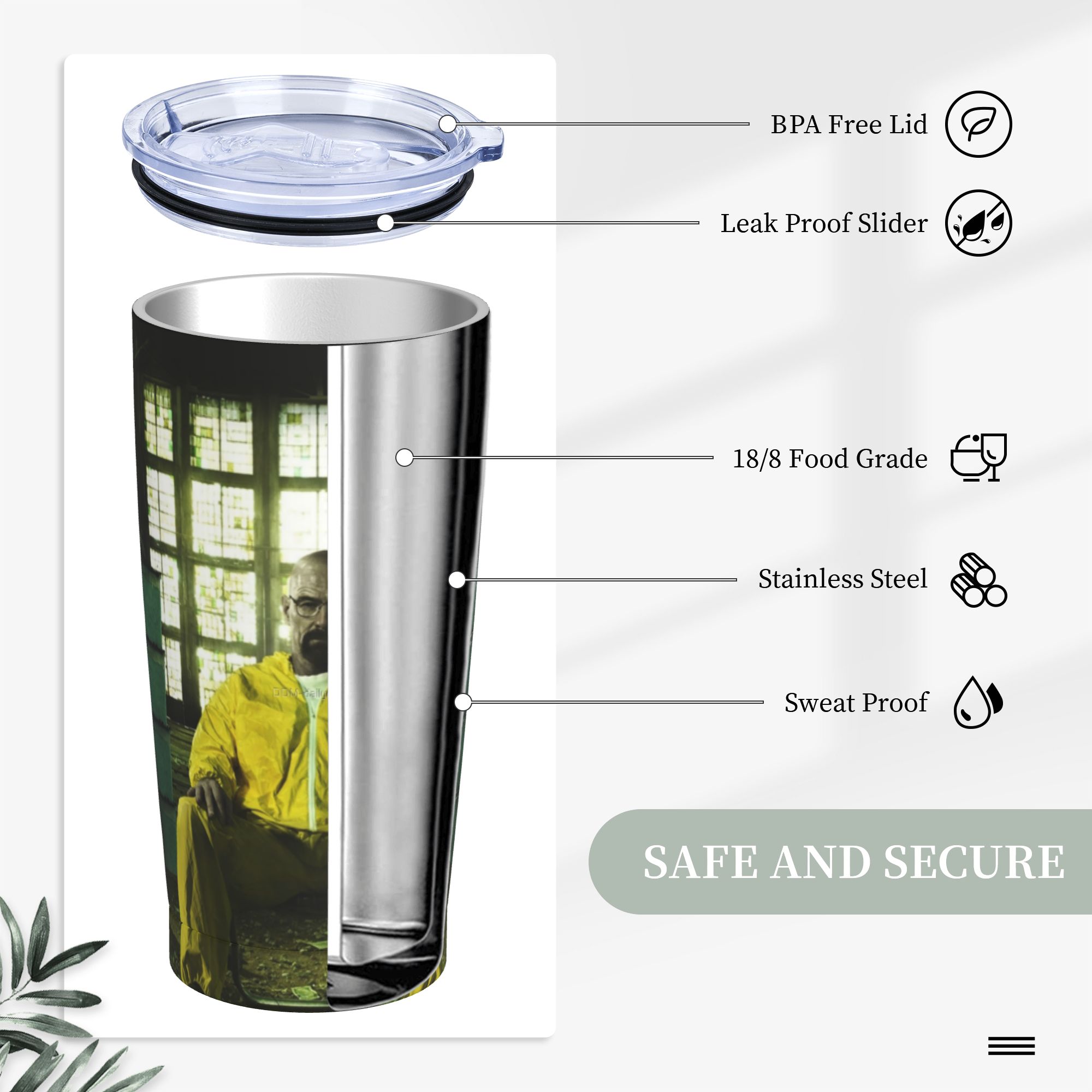 Copo Térmico Breaking Bad Walt - Tumbler 20Oz White avaliação e preço