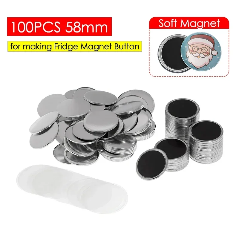 50/100 pçs 25-75mm ímã geladei - Button Badge Blank avaliação e preço