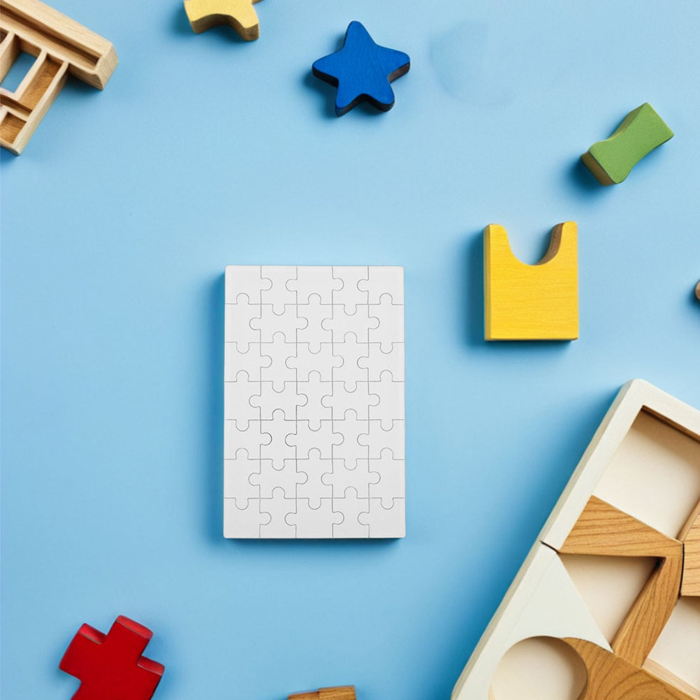 12 Peças de Quebra-Cabeça de M - Puzzle Blank White avaliação e preço
