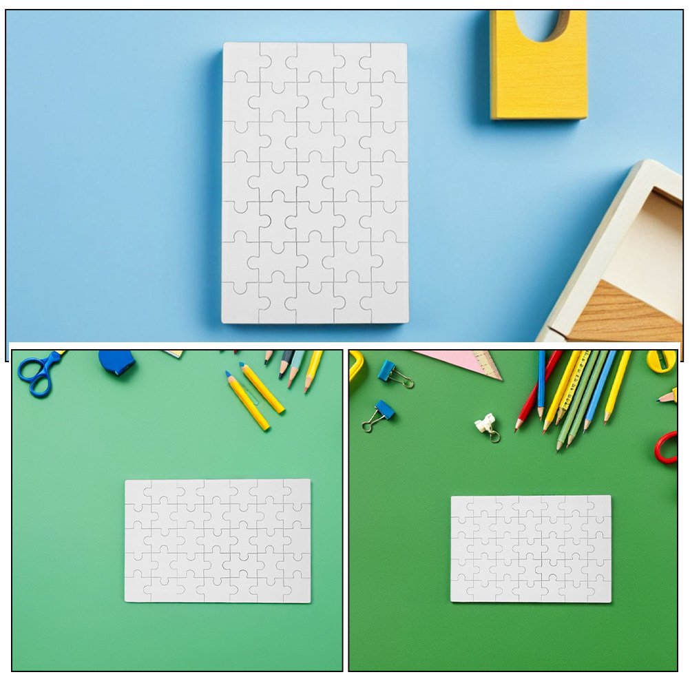 12 Peças de Quebra-Cabeça de M - Puzzle Blank White avaliação e preço